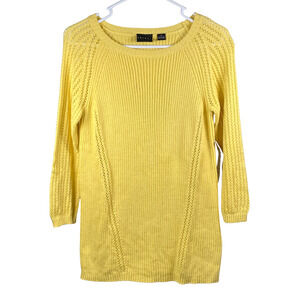 Tribal Sweater Womens Medium Pullover Knit Lightweight Sunshine 105430-576